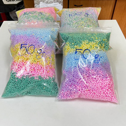 เม็ดโฟม รวมสีพาสเทล 50 กรัม